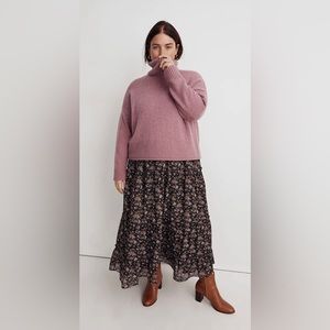 Madewell by J Crew Plus Sadler Turtleneck Sweater. Dusty Rose. Pink. 3x. NWT.